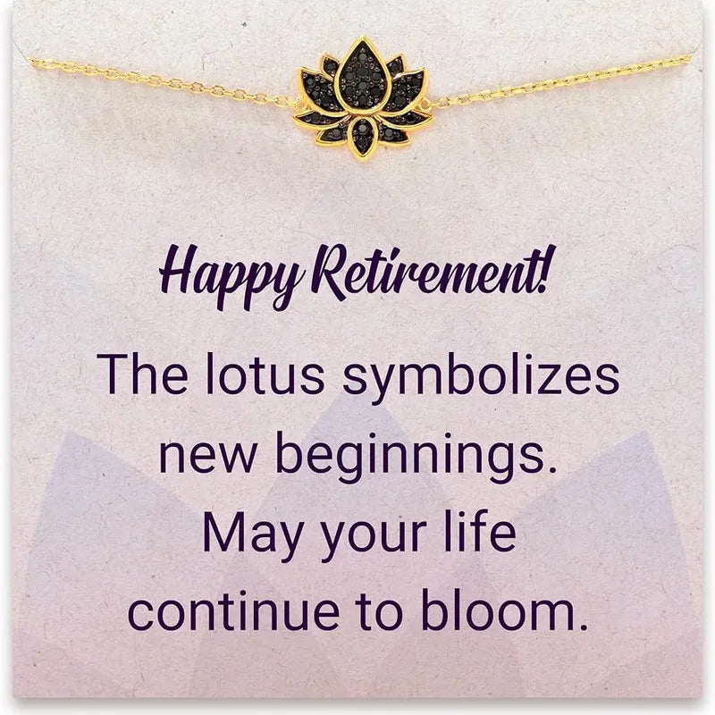 Bracelet argent 925 plaqué or 18k lotus noir zircons bohème - 
