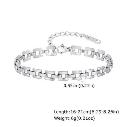 Bracelet lien géométrique plaqué or 18K acier inoxydable - Solaris Bijoux
Mesures