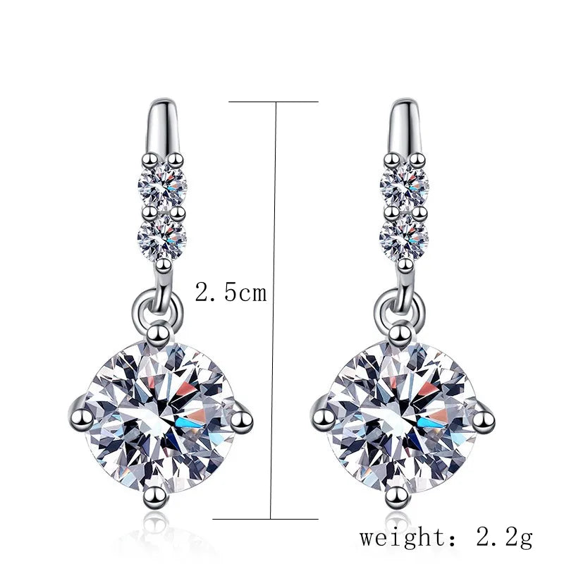 Boucles d'oreilles puces pendantes argent 925 - détail finition
Mesures